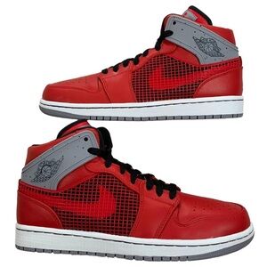 Air Jordan 1 Retro ‘89 Toro Fire Red Black Cement Grey White 2013 Sneakers Sz 8